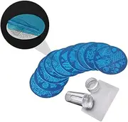 Healeved 11pc Round Manicure Steel Plates Set Nail Stamping Kit Nail Art Printing Templates