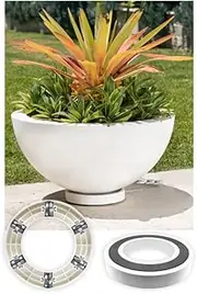 Omnia Plant Glider, Plant Stand with Wheels, Round Plant Holder, Heavy-Duty Pot Plant Trolley for Indoor and Outdoor Use - White, 30cm Width, 90kg Load Capacity, Single (1 in Pack)