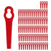 80 Pcs 8.3CM Plastic Grass Trimmer Blade Replacement Lawn Mower for Bosch Einhell Lawn Red