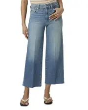 Paige Anessa High Rise Wide Leg Ankle Jeans in Mana
