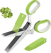 Updated 2024 Herb Scissors Set, Cool Kitchen Gadgets Food Cutter Shears with 5 -