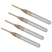 4pcs 3.175mm Shank 1.1mm Diameter Ti-Coated Carbide Corn End Mill CNC Router Bit
