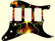 Pickguard Custom to fit Fender Stratocaster Graphic HHH 11 Hole Flag Fractal 18