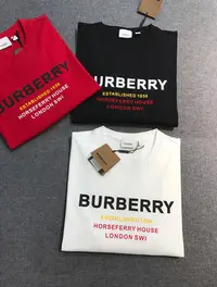 在飛比找Yahoo!奇摩拍賣優惠-Burberry【新品】-格紋世家男士純棉圓領短袖T恤