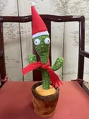 Dancing Cactus Sand Carving Twisted and Swinging Plush Cactus Dancing Toy Singing Luminous