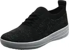 FitFlop F-Sporty Womens Sneaker Black 2 Slip On Uberknit Stretchy Mesh Low Top