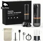 Portable Espresso Machine 9 Bar Rechargeable 2 in 1 Travel Coffee Maker Black
