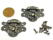 2 Pieces latch 29mm x 38mm hinge Antique Small Antique lock hasp C15