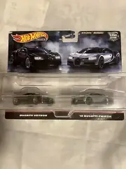 Hot Wheels Premium Car Culture 2/Twin Pack Bugatti Veyron & '16 Bugatti Chiron