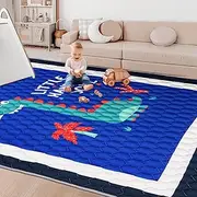 BLUEQUE Baby Play Mats for Floor - Foldable Portable Kids Play Mat, Thicken Cushioning Padding Foam Playmate for Baby and Toddlers Infants, Non-Slip & Machine Washable（150cm*180cm）