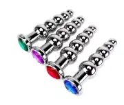 anal metal steel but butt plug dildo huge large anus lubricant handle dong 96