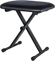 Oshhni Piano Bench Padded Cushion with Rubber Pads Portable Foldable Music Keyboard Chair Piano Stool for Professional Performances