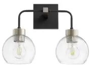Quorum 532-2-6980 Lacy Vanity, 2-Light 200 Total Watts, Noir