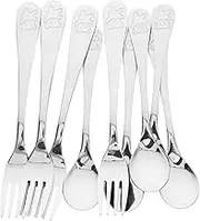 Zerodeko Sturdy Toddler Fork Spoon Set Boys and Girls Utensils Ergonomic Handle Portable Baby Eating Tools