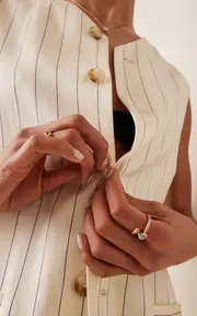 [Bernard James] Fungi Laccaria 14K White and Rose Gold Ring
