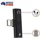 2in1 Apple 8-Pin Audio Charger Splitter Headphone Adapter For iPhone 14 & older