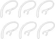 6 Pack Replacement Ear Hook Universal Small Clamp Loop Clip for Plantronics, Samsung,Motorola,LG, Jabra & Other Bluetooth Headset (Clear)