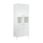Maestro Furniture Ashley Collection 10-Cube Display Bookcase With 4-Doors - Whit