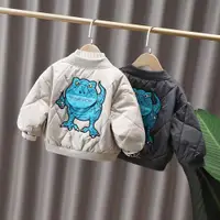 在飛比找ETMall東森購物網優惠-夾棉秋冬季兒童恐龍棒球服外套