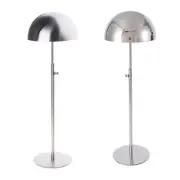Wire Drawing Mirror Face Stainless Steel Freestanding Wig Holder Hat Rack Stand
