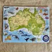 Larsen Puzzles Australia W/ Animals 65 PC Childrens Educational Jigsaw Puzzle