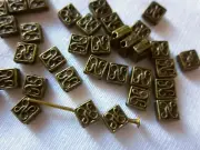 80 Celtic Style Spacer Beads 5mm x 5mm Dark Bronze Colour #sp1352 Aus Seller