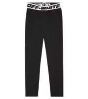 [Off-White Kids] Off-White Kids Logo tape leggings Y 10 black