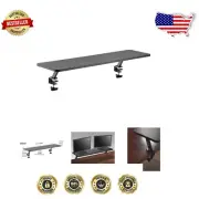 Ergonomic Mounted Monitor Riser - Extra-Wide Clamp-on Desk Shelf, 39.4" Black
