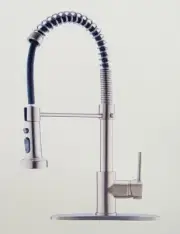 Boyel Living Gooseneck Pull-Down Sprayer Kitchen Faucet Brushed Gold BM289NG-1P
