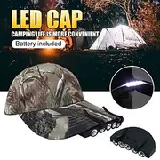 5LED Headlight HeadLamp Flashlight Cap Hat Torch Light Lamp Outdoor Fishing Camping Hunting Clip-On Super Bright