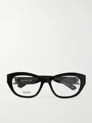 [DIOR Eyewear] DIOR Eyewear - 30montaigne0 B1i Oval-frame Acetate Optical Glasses - Black - One size One size Black
