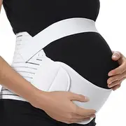 [FITTOO] Maternity Belt Back Support Adjustable Belly Band Pregnancy Belt Support Brace Abdominal Binder Waist Support Comfortable Girdle for Back Pain Relief, Running, Sitting