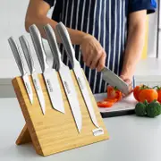 Kleva® Bamboo Magnetic Knife Block! Store Your Knifes Safely And Secur