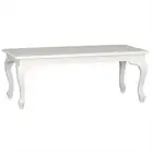 STEWART WHITE COFFEE TABLE SOLID MAHOGANY TIMBER 120 CMS.