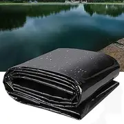 Black Pond Liner/Membrane, Flexible Pond Liners for Irregular Shapes, 0.13mm Heavy Duty Polythene Plastic Sheeting Impermeable Pond Lining(5x8m(16.4x26.2ft))