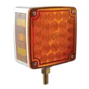 Universal 52 Amber/Red LED Double Face Turn Signal - Amber/Red Lens - Passenger