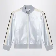 [Palm Angels] Track Silver Zip Sweatshirt 12+ Y Grey