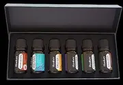 Pure Essential Oil Gift Box, 10ml each, Water Soluble, Therapeutic Grade, Aromatherapy for Diffuser (6 Pk, Rose, Deep Ocean, Freesia, Lavender, Vanilla, Sandalwood)