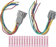 Carbhub Male and Female Connector Fit for Nissan 350z Headlight Car Harness Pigtail 8 Pin HID Wiring Plug kit