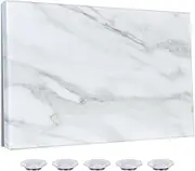 Aitakatta Marble Print Magnetic Dry Erase Board, 29.5x19.7 inches Decorative White Board for Wall with Design, Frameless Dry Erase Board for Wall, Magnets Included（DLS,5075,1pc）