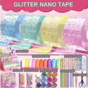 Nano Tape Bubble Kit For Kids - Non-toxic Nano Tape And Diy Bubble Maker For Family Fun (transparent--Blue-Code12079