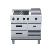 Waldorf 800 Series RNL8603E-RB - 900mm Electric Cooktop Low Back Version – Refrigerated Base
