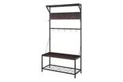 Sarantino Hall Tree Entryway Storage Coat Rack Stand