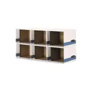 Bankers Box 0162601 23.75" x 19.75" File/Cube Box Shell - WT/BL (6/CT) New
