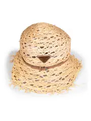 Beige Raffia Sun Hat