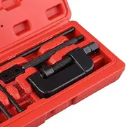 13Pcs Bike Motorcycle Cam Drive Chain Breaker Rivet Cutter Tool Kit for Motorcyclists Mechanics Steel Black 13Pcs