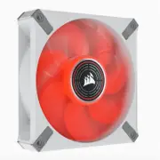 Corsair Ml120 Led Elite White, 120Mm Magnetic Levitation Red Led Fan Single Pack