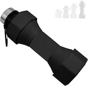 Large Capacity 650ml Sports Silicone Water Bottle Multifunctional Foldable Dumbbells Water Bottle Camping Cycling Water Bottle Home Fitn Equipment Black