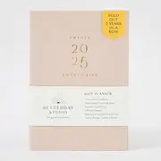 2025 Planner A5 Week to View - Faux Leather Diary With Daily, Weekly and Monthly Planning, 320 Pages, Selfcare, Goals, Dreams, Yearly Notebook (Blush Pink)