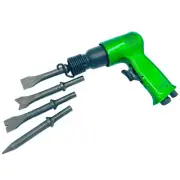 DYNAMIC POWER Short Barrel Air Hammer Kit with 4-Chisels, Alloyed steel barre...